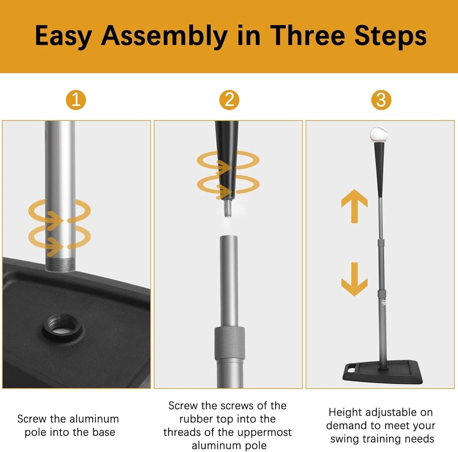 Heavy Duty Adjustable Baseball Batting / Hitting Tee image 2