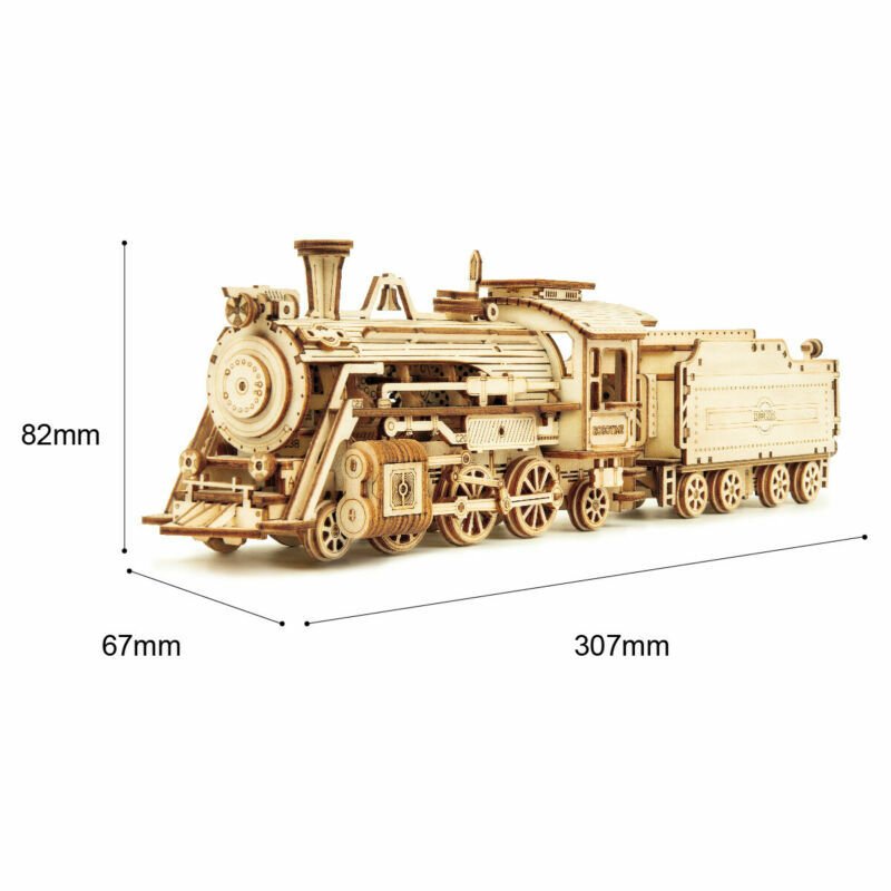3D Wooden Adult Train Puzzle 1:80 Scale image 5