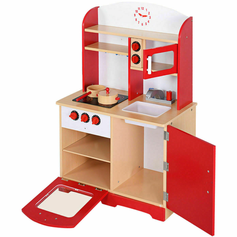 Ultimate Kids Wooden Play Toy Kitchen Set image 4