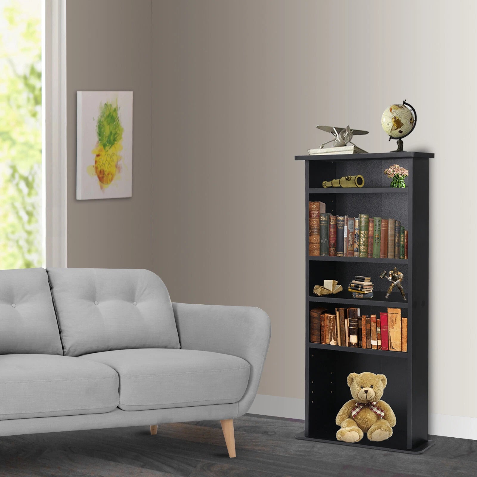 Large Spacious DVD Media Storage Shelf Cabinet image 1
