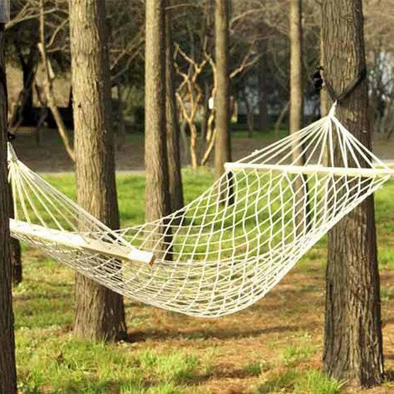 Premium Portable Rope Backyard Hanging Hammock Swing Bed image 0