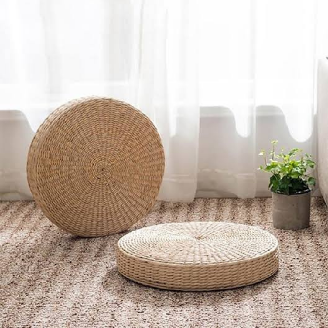 Natural Round Meditation Floor Pillow Cushion image 3