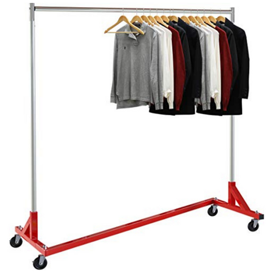 Large Portable Heavy Duty Clothes Rolling Z Rack image 0