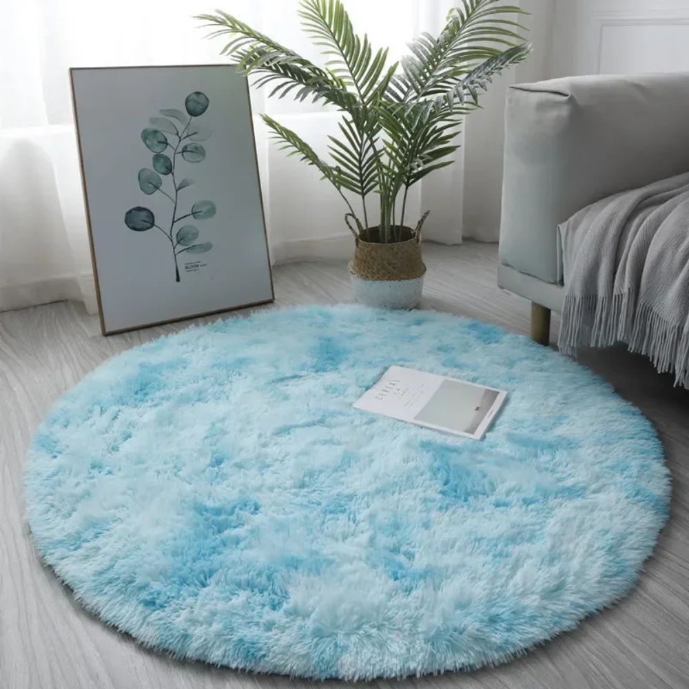 Super Soft Plush Round Rug – Fluffy Thick Pile Carpet for Bedroom & Living Room
