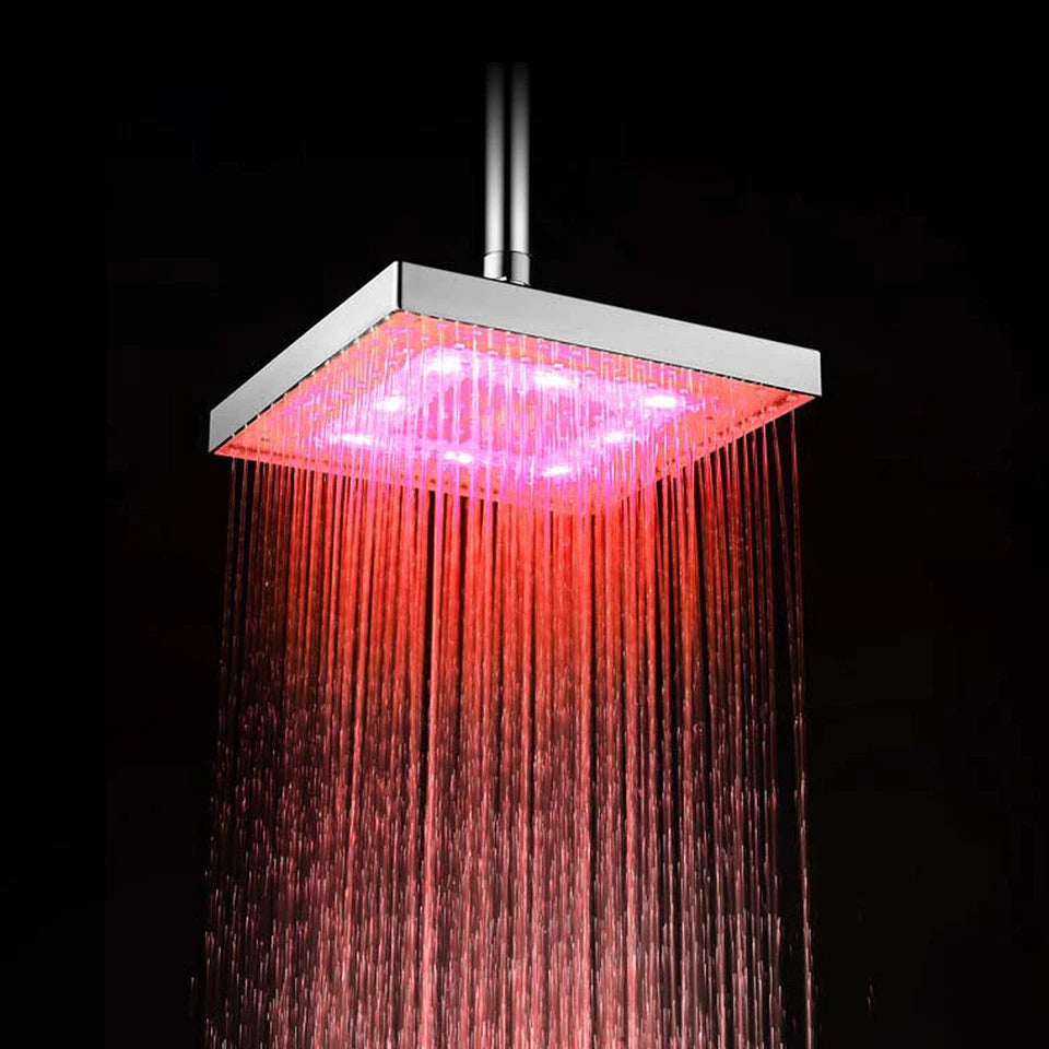 Color Changing Waterproof LED Shower Head Light image 1