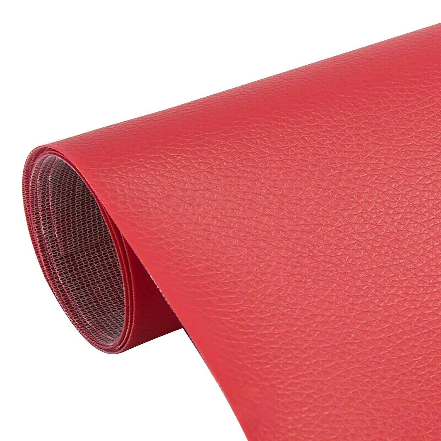 Self-Adhesive Leather Repair Patch Stick on Sofa Repairing Car Bag Seat - Red, 50X137cm image