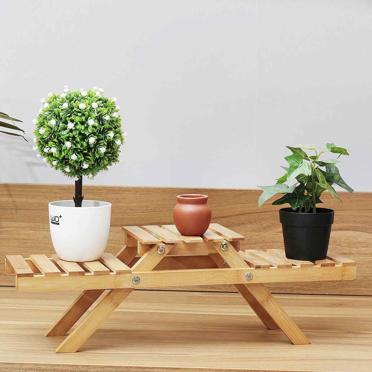 Large Indoor Wooden Multi Tier Plant Holder Shelf Stand image 3