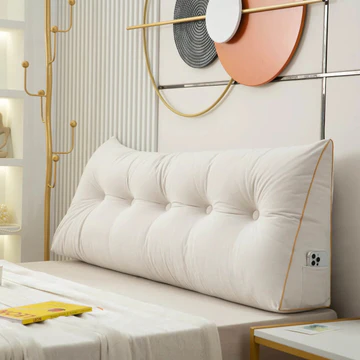 Luxury Chic Wedge Pillow - white, large 200x50x20 cm image