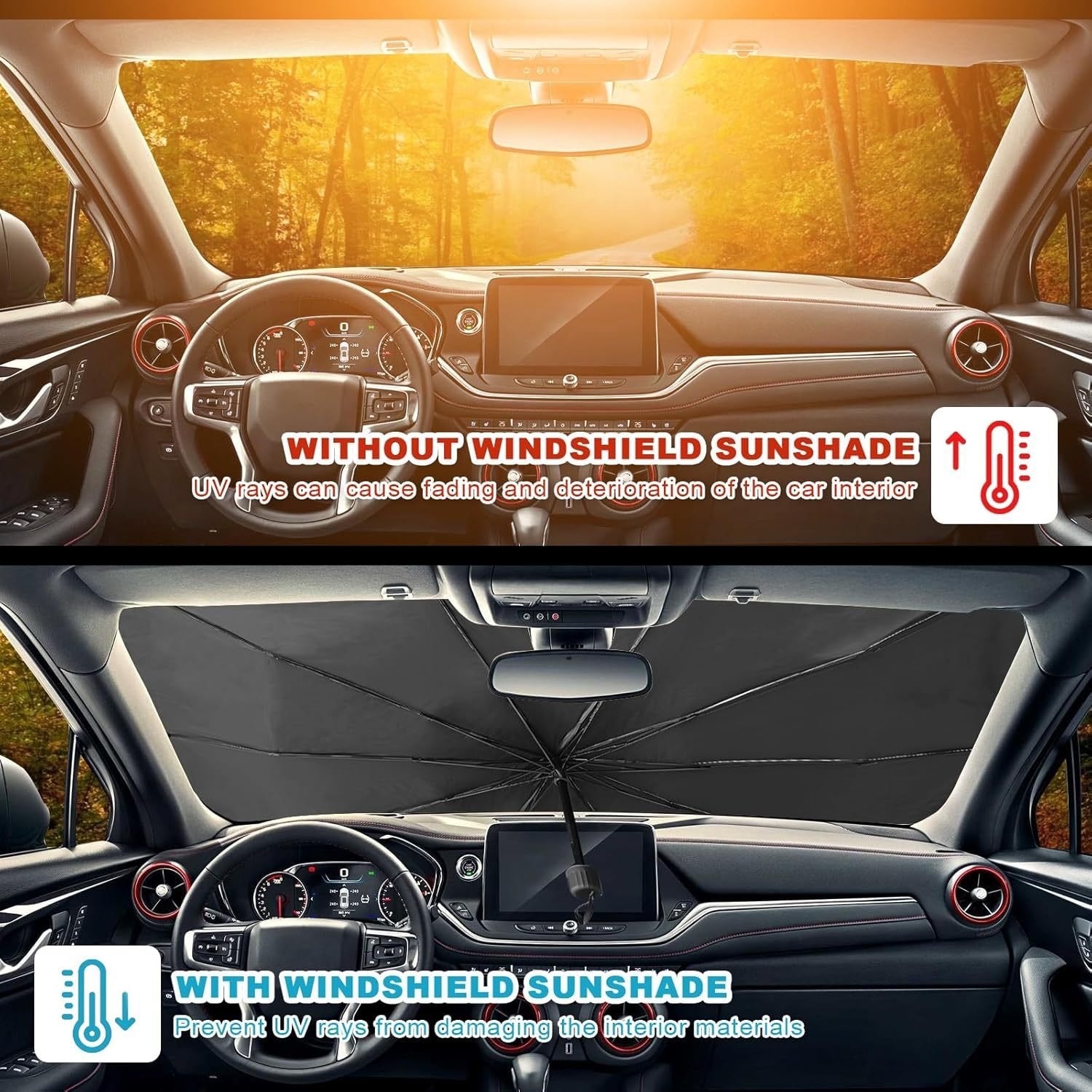 Foldable Reflector Windshields Umbrella Car Windshield image 1