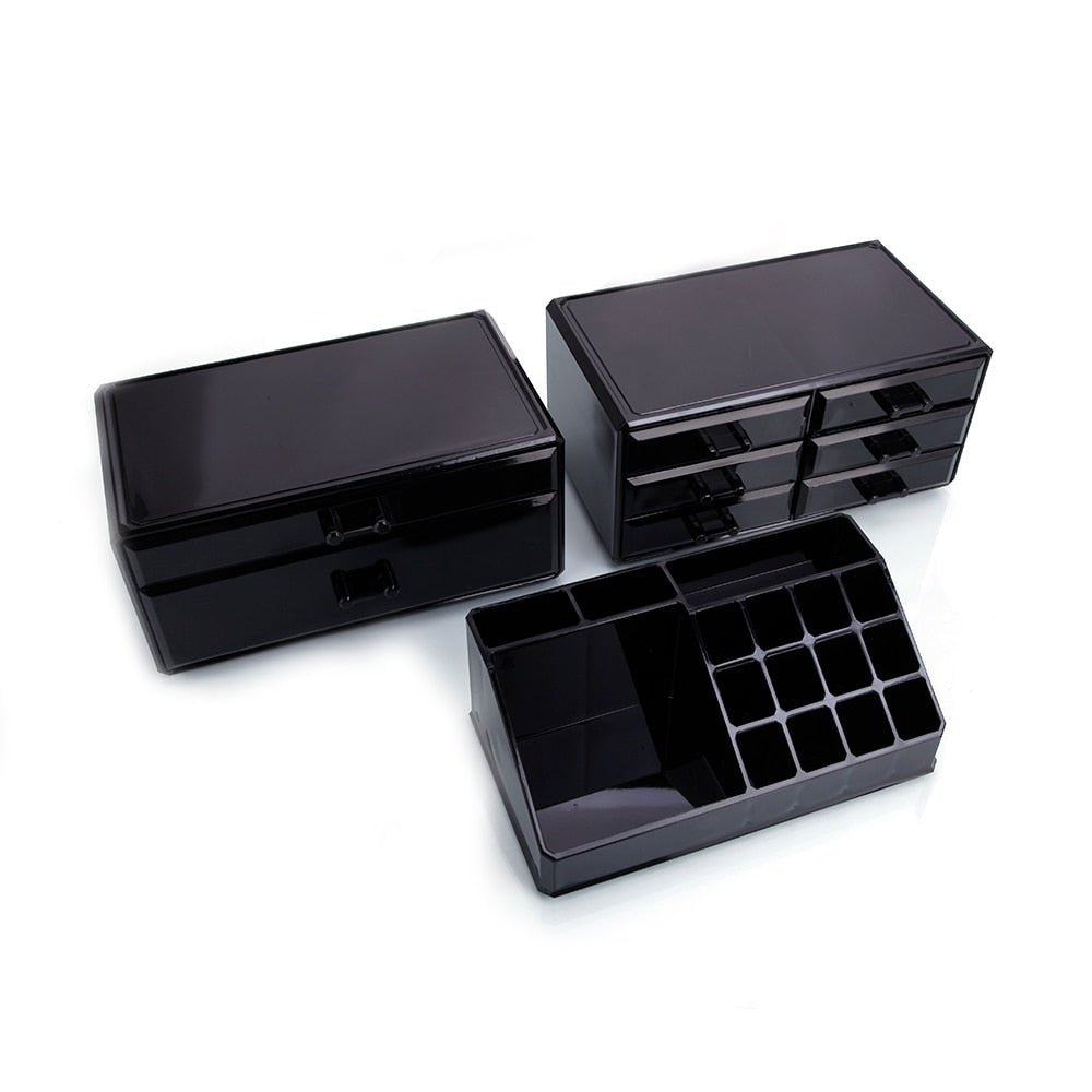 Large Countertop Makeup Storage Drawer Organizer Box image 3