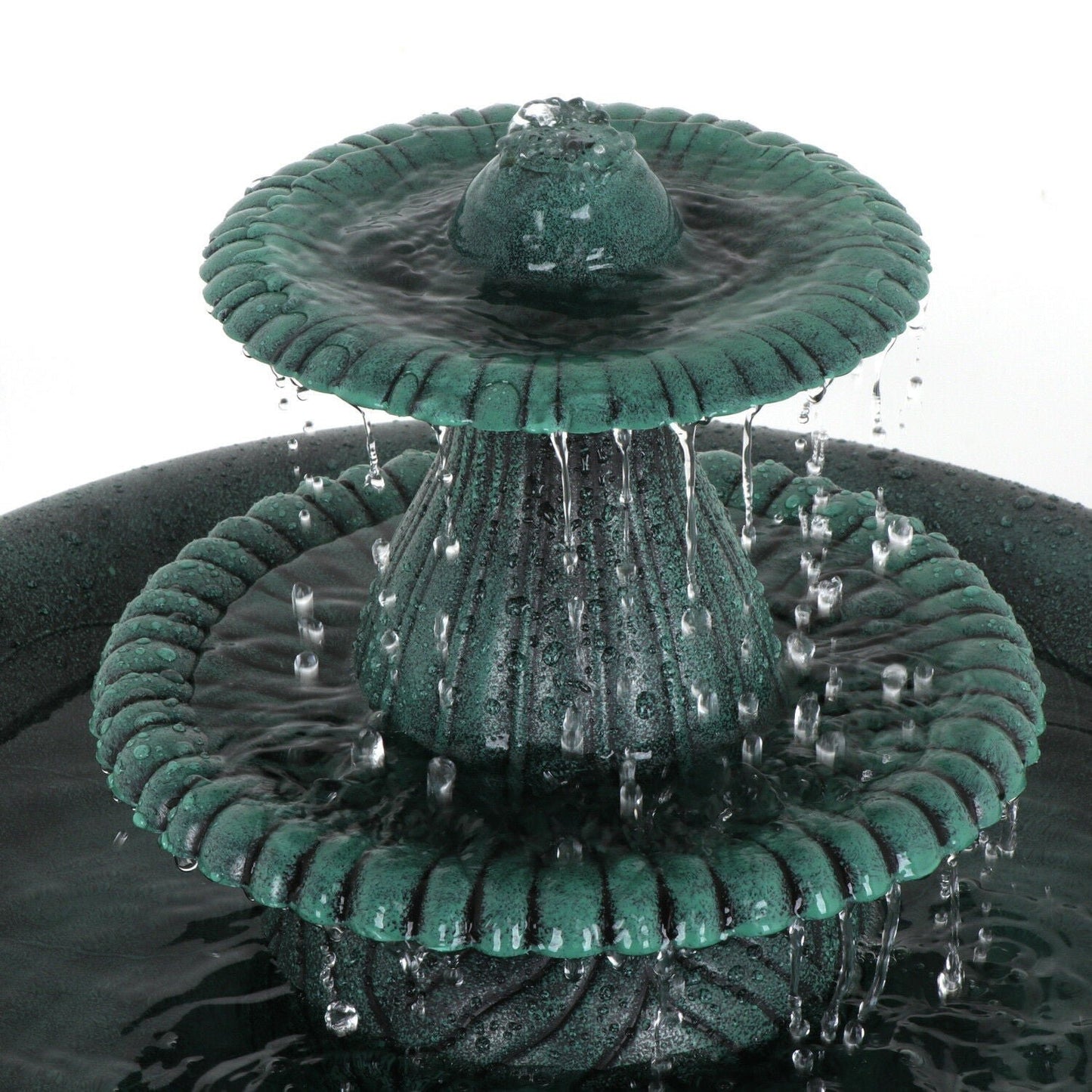 Outdoor Freestanding Bird Bath Water Fountain image 3