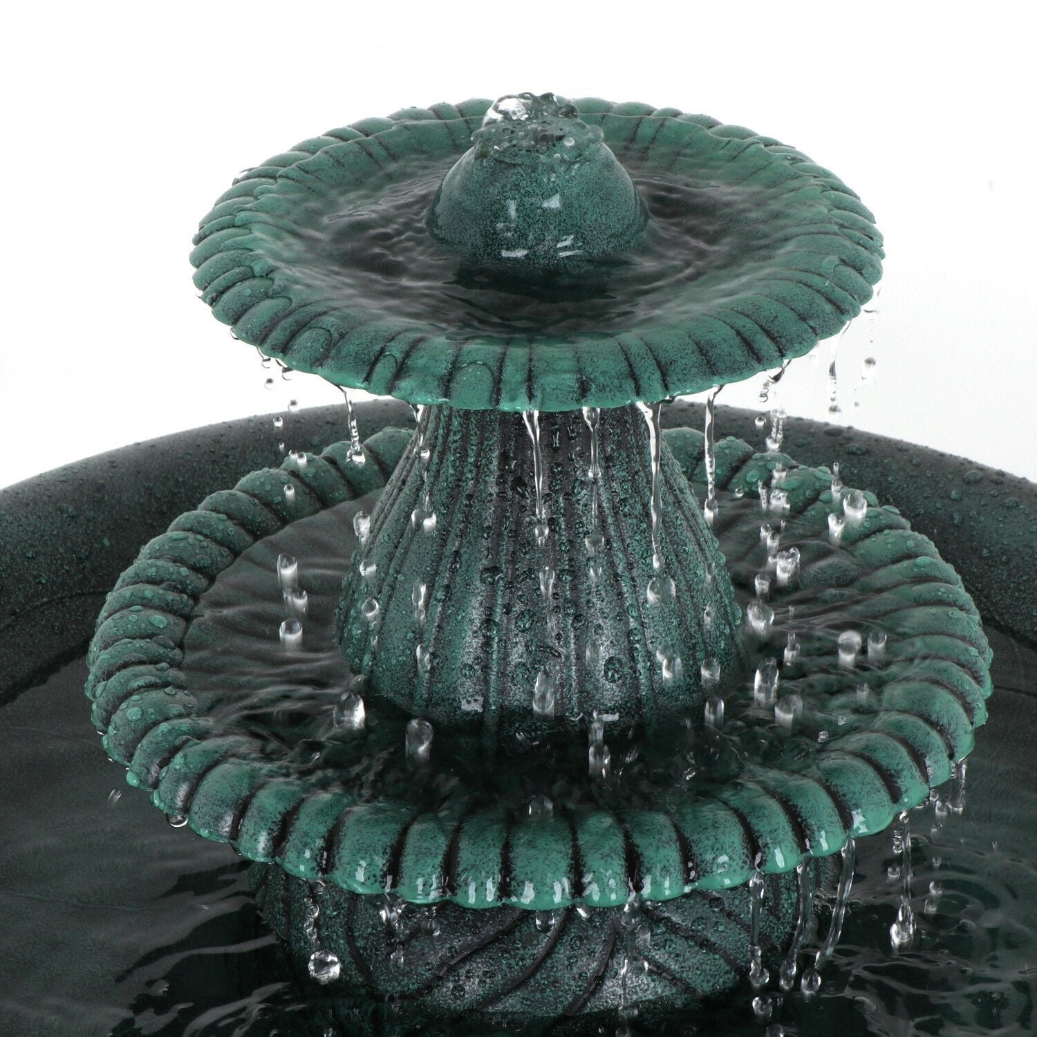 Outdoor Freestanding Bird Bath Water Fountain image 3
