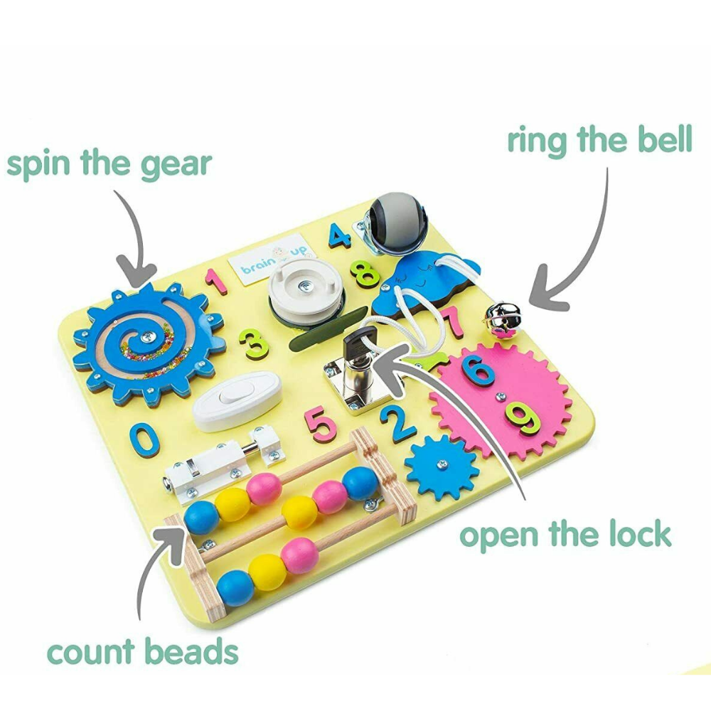 Kids Montessori Sensorial Fidget Busy Board image 1