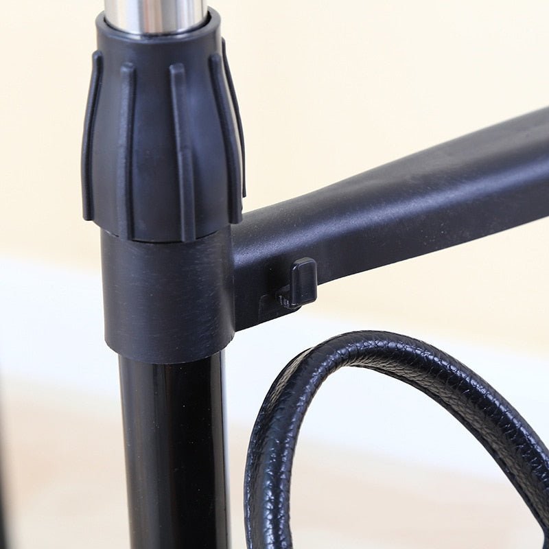 Heavy Duty Double Rail Portable Rolling Clothes Hanger Rack image 2