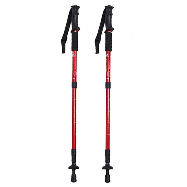 Collapsible Trekking Pole For Hiking - Red image