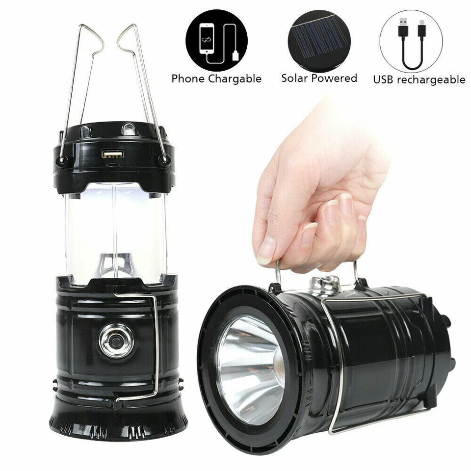 Powerful LED Rechargeable Solar Outdoor Camping Lantern Light image 1