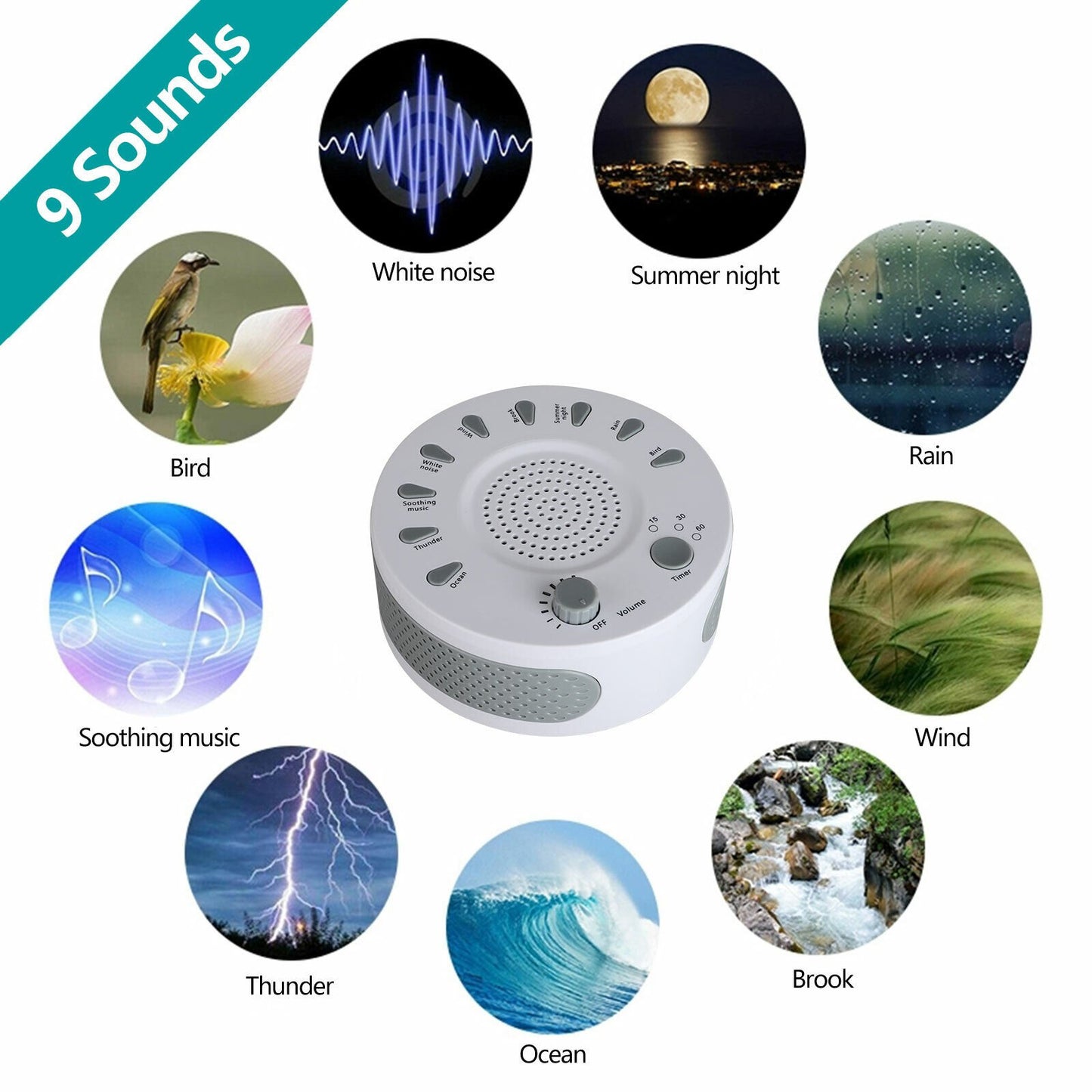 Relaxing White Noise Background Sleep Sound Machine image 2