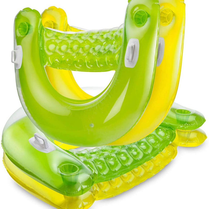 Premium Inflatable Floating Pool Lounge Chair With Cup Holder image 3