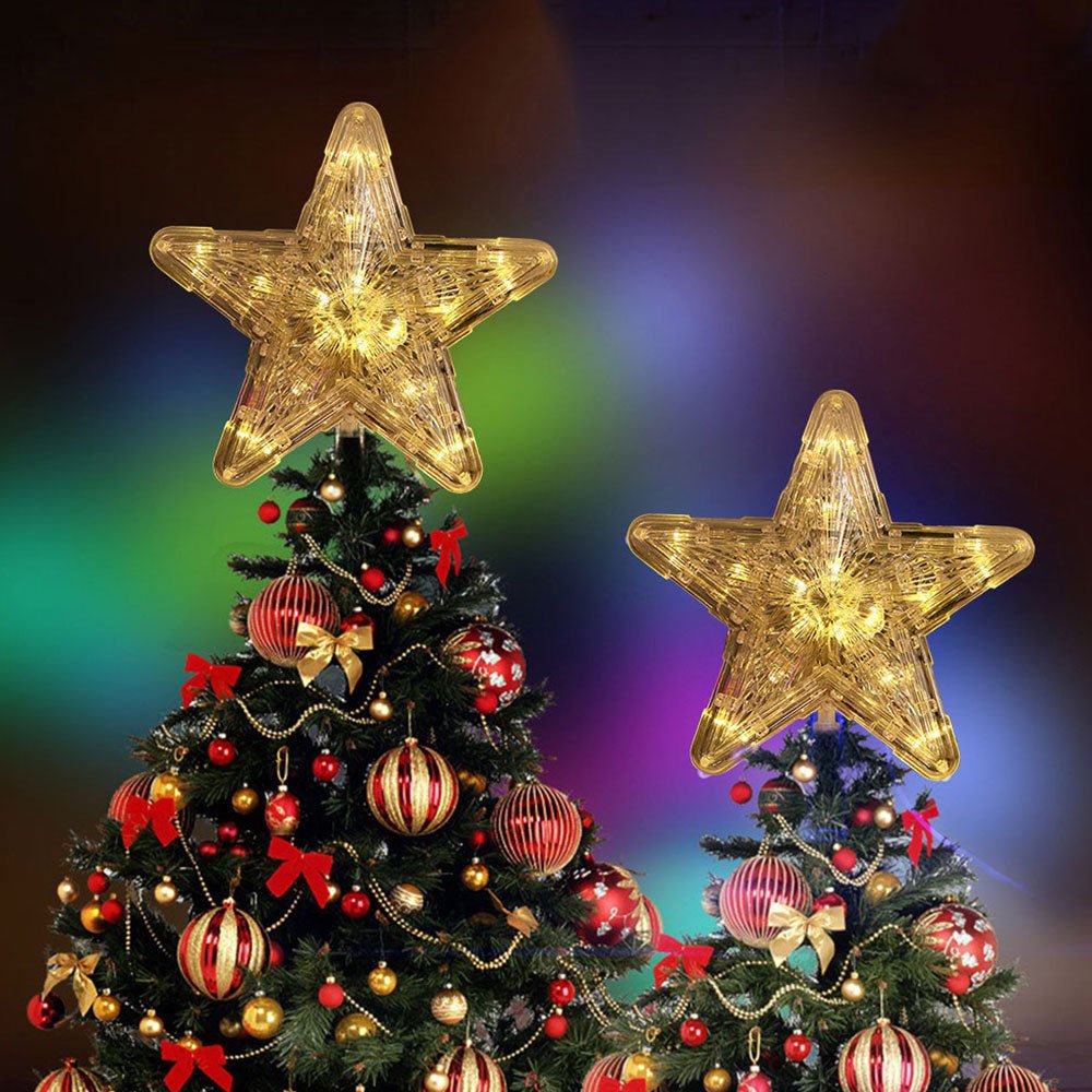 Lighted Glowing LED Christmas Tree Star Topper image 4