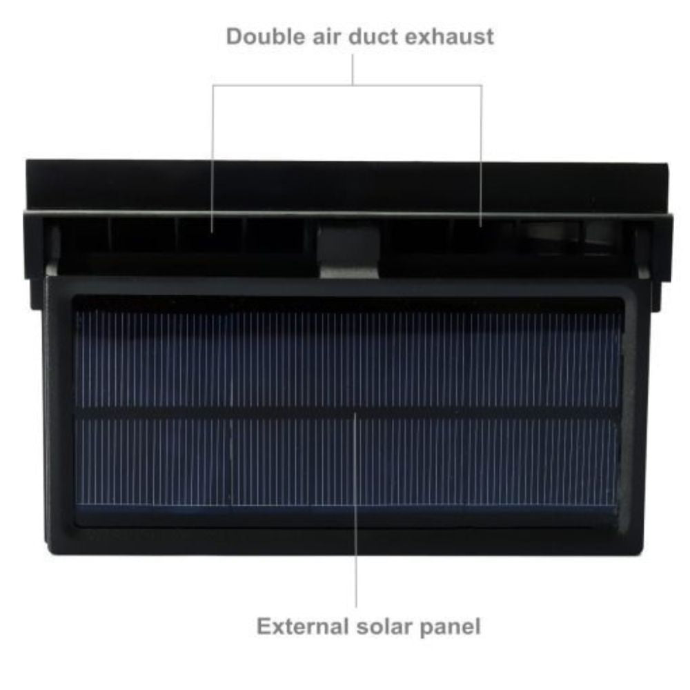 Solar Car Cooling Fan Powered Window Cooler For Interior Ventilation