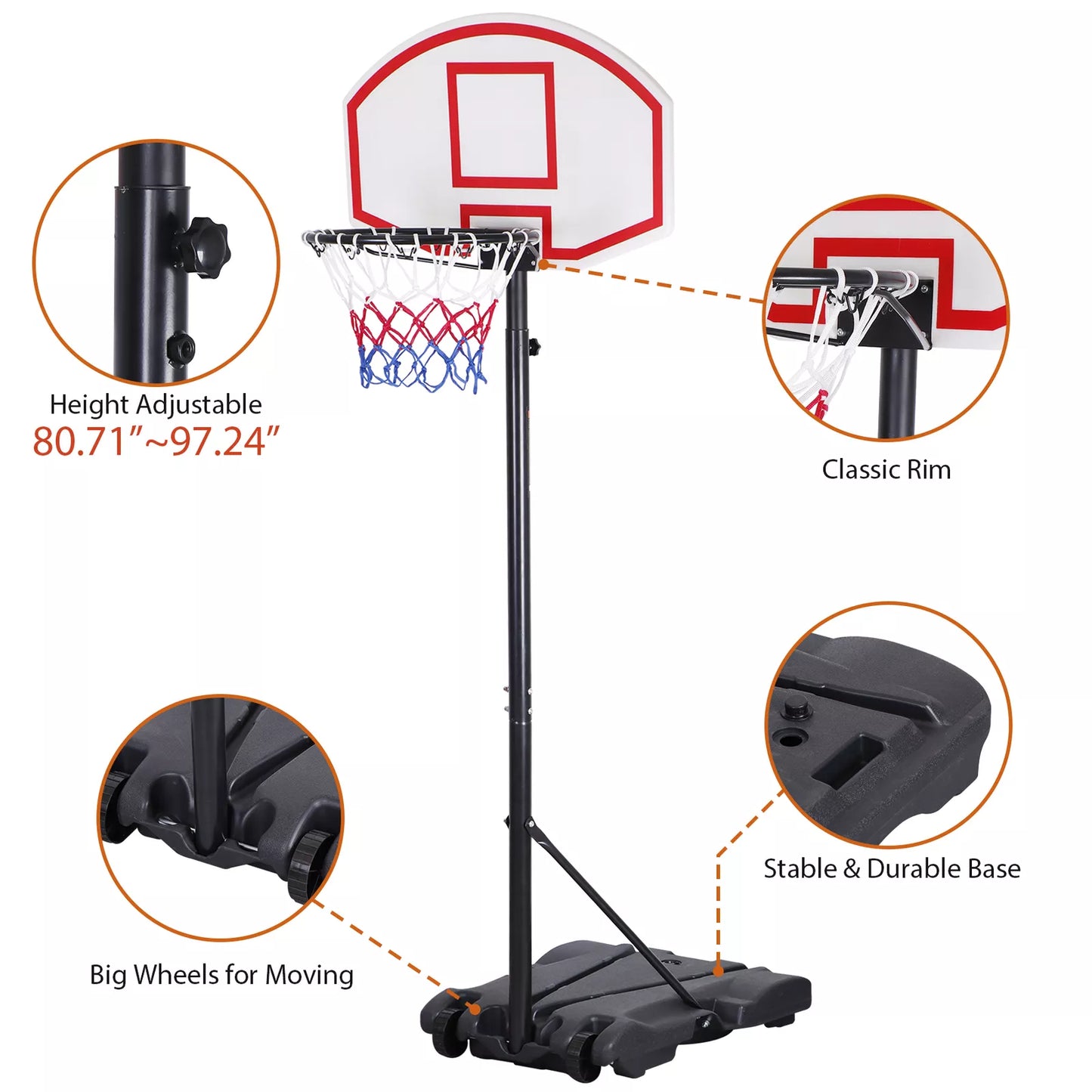 Portable Kids Adjustable Basketball Hoop image 8
