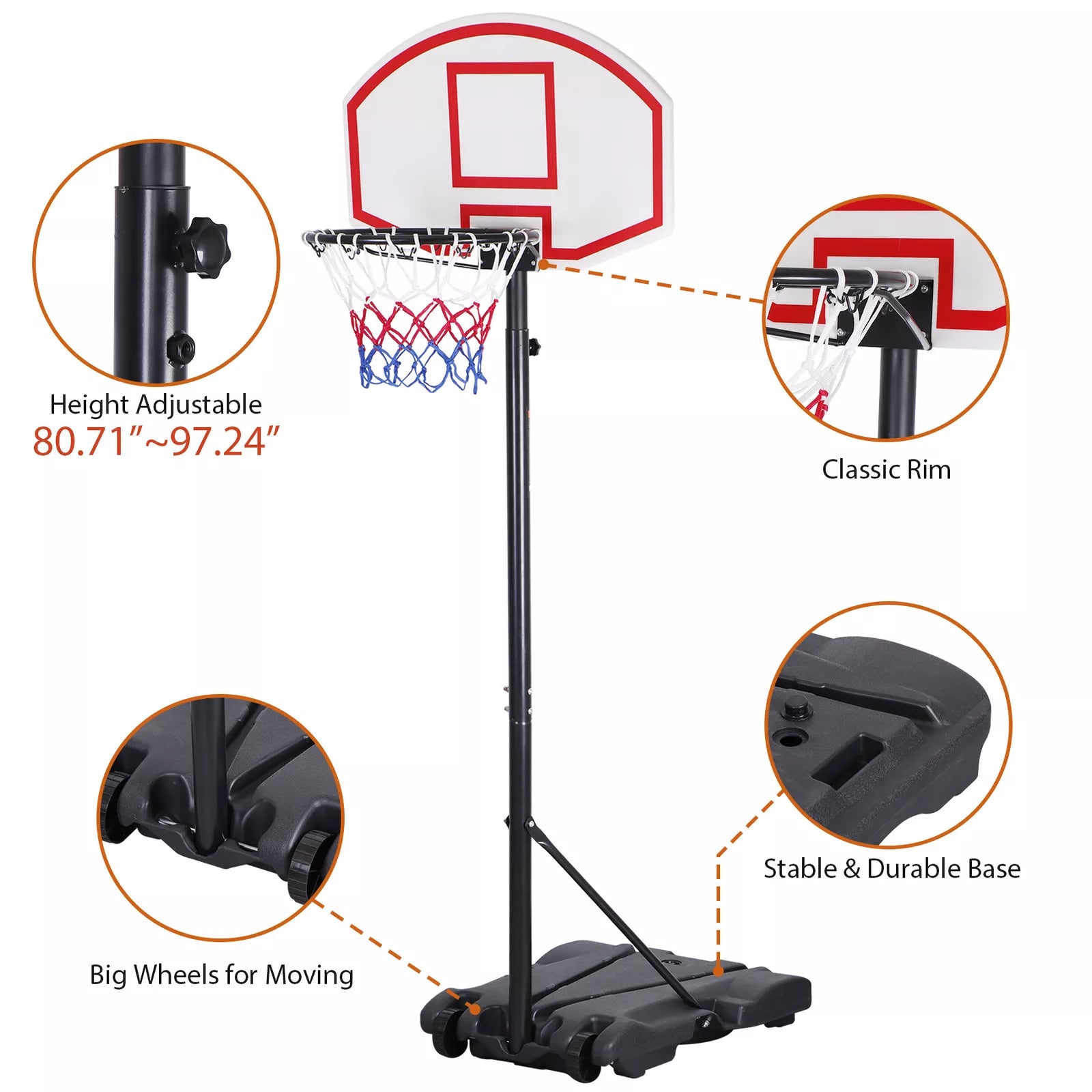 Portable Kids Adjustable Basketball Hoop image 8