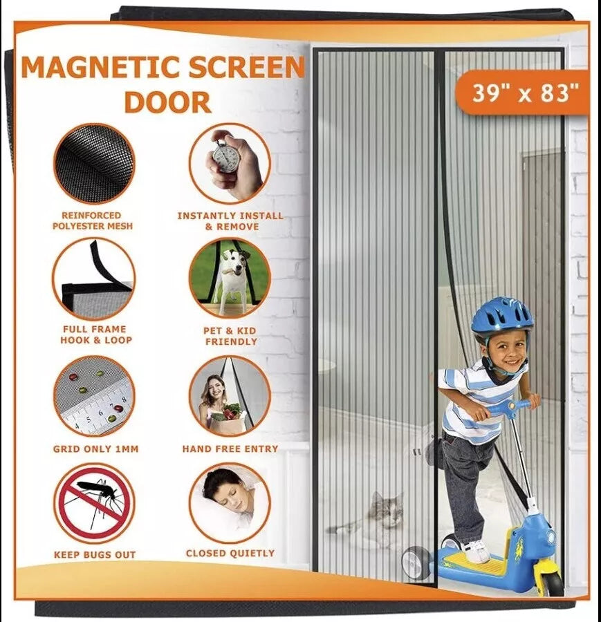 Premium Magnetic Mesh Screen Door Net image 5
