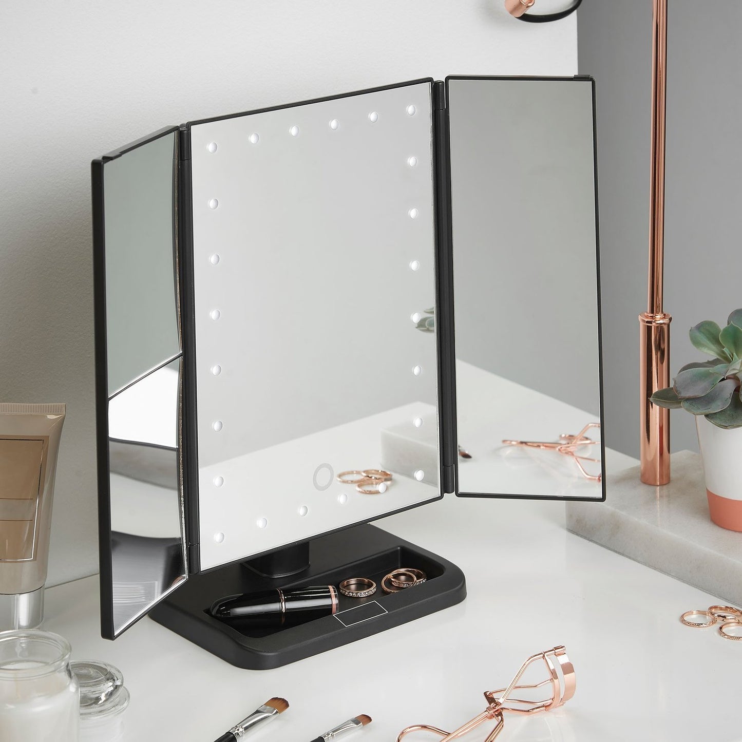 Lighted Makeup Mirror Smart Vanity Mirror With Lights 10X Magnifying image 2