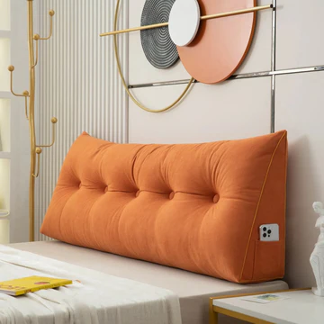 Luxury Chic Wedge Pillow - orange, medium 150x50x20 cm image