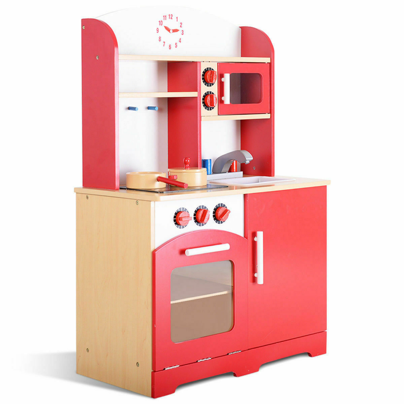 Ultimate Kids Wooden Play Toy Kitchen Set image 1