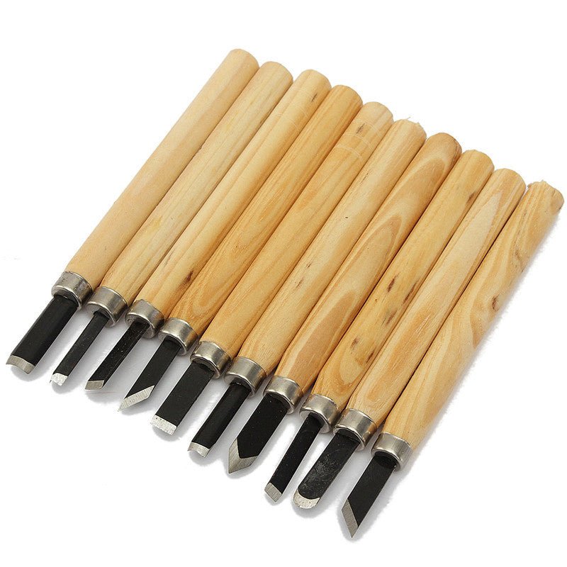 Wood Carving Chisel Knife Set 10 Pcs image 0