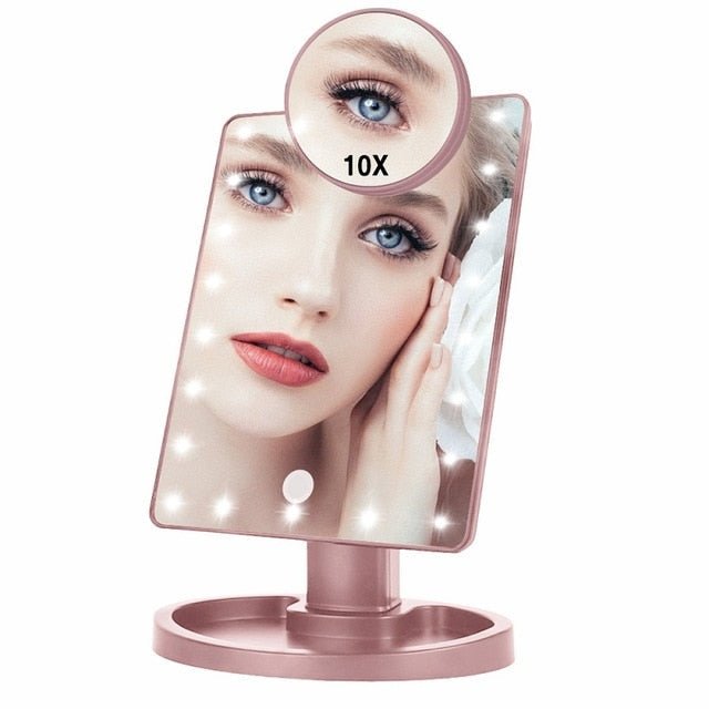 Lighted Magnifying Makeup Mirror Countertop Vanity 10X image 8