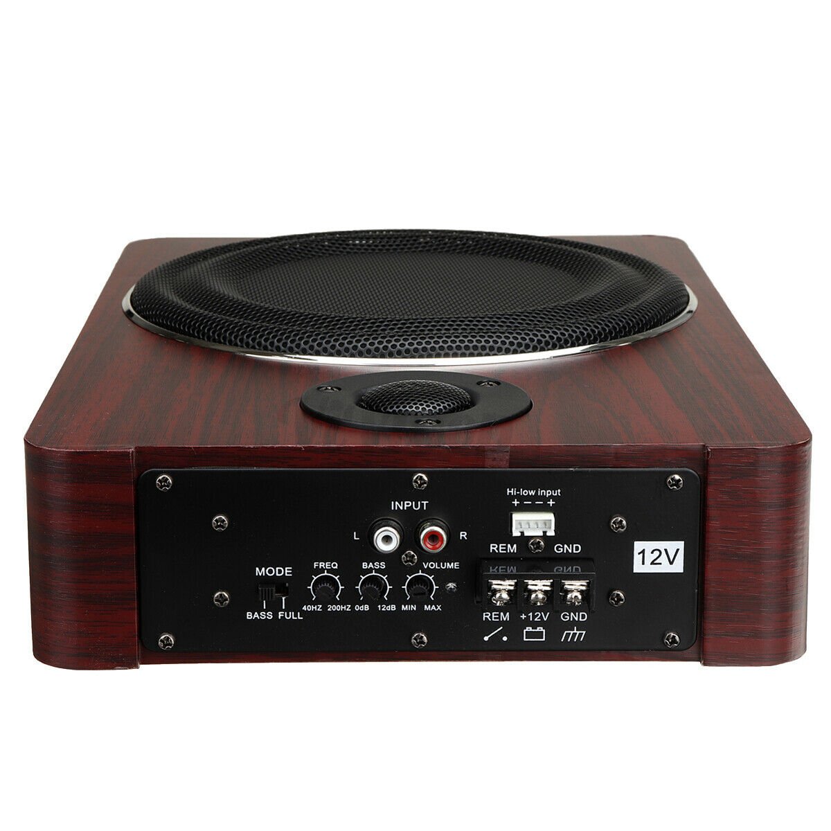 Premium Low Profile Car Powered Audio Subwoofer 8 in image 1