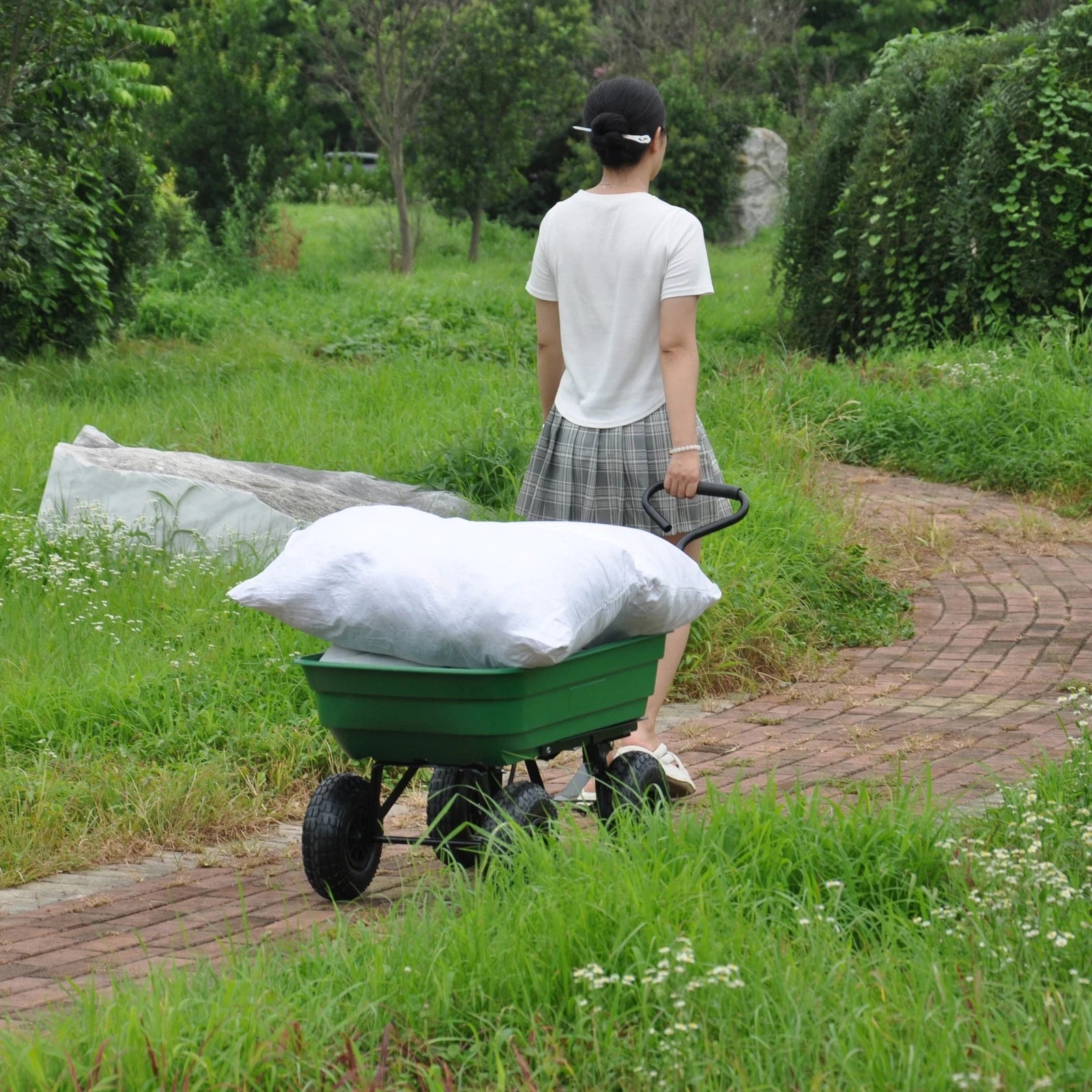 Heavy Duty Garden Utility Wagon Cart 220 Lb image 3