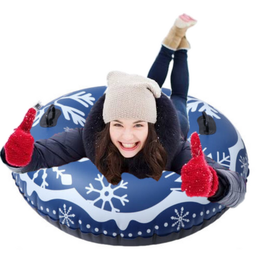 Inflatable Adult / Kids Snow Sledding Inner Tube image 0