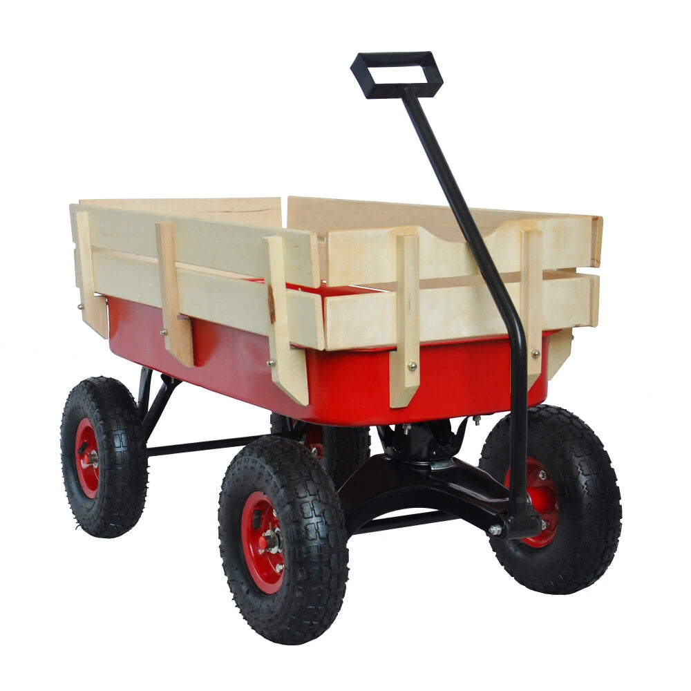 Heavy Duty Outdoor Foldable Kids Red Wagon image 6