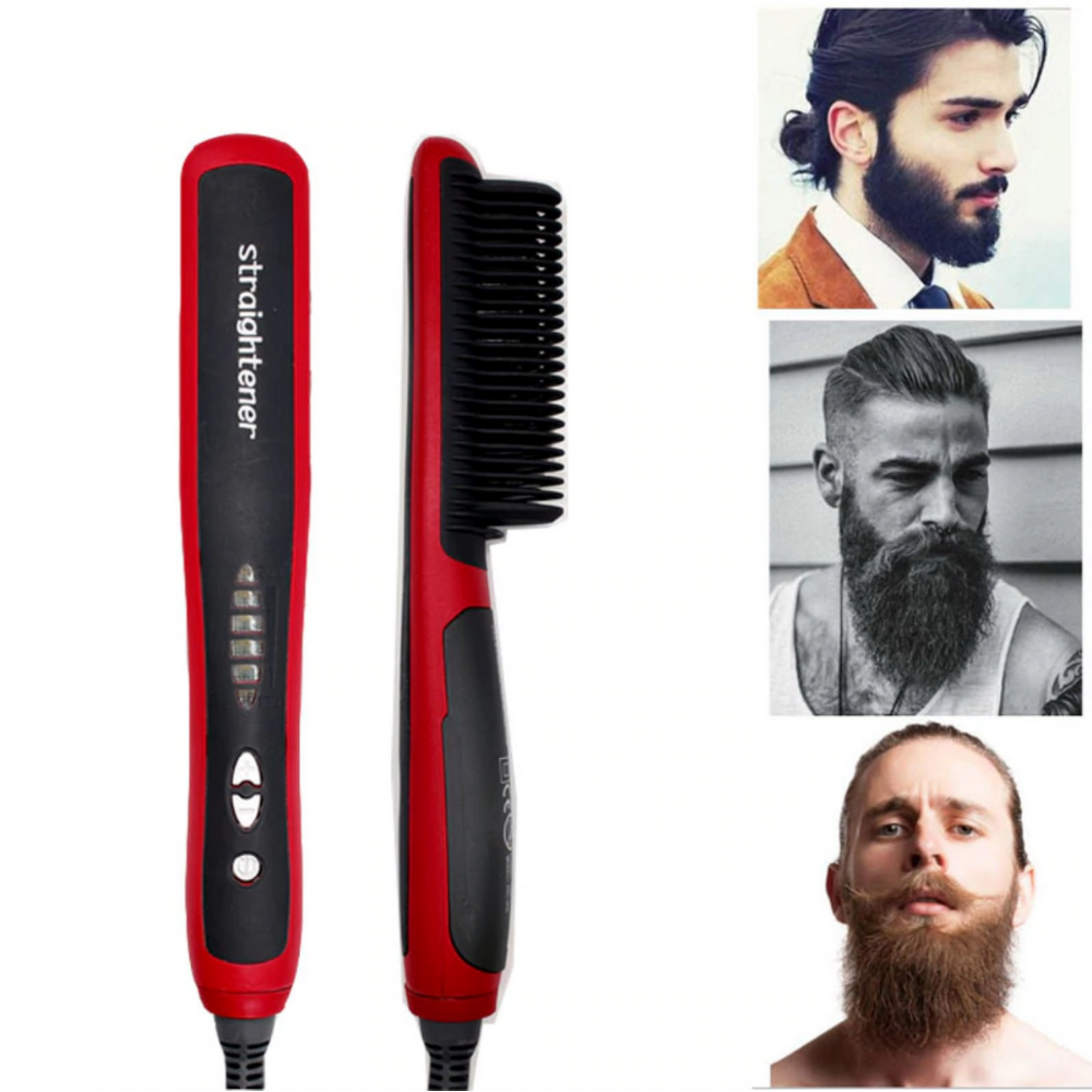 Heated Beard Straightener Comb Brush image 1