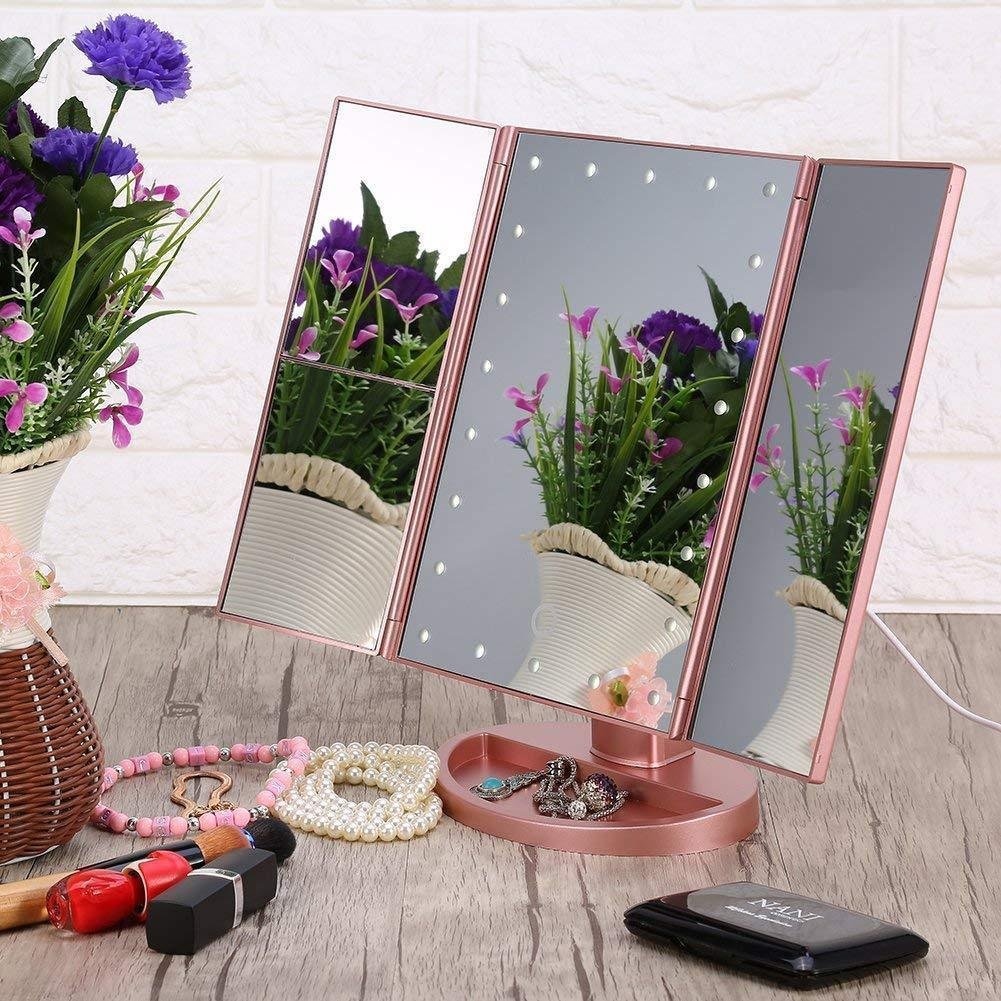 Lighted Makeup Mirror Smart Vanity Mirror With Lights 10X Magnifying image 1