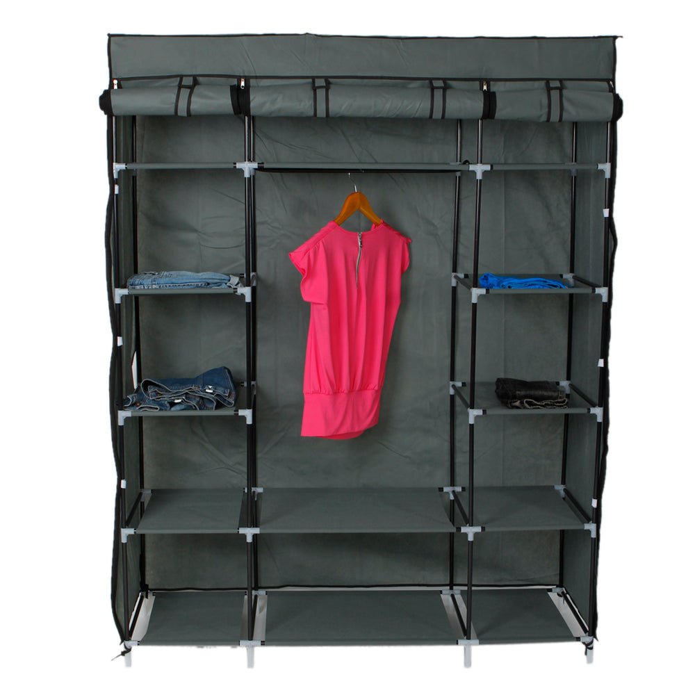 Portable Wardrobe Clothes Closet Heavy Duty Storage Organizer image 9