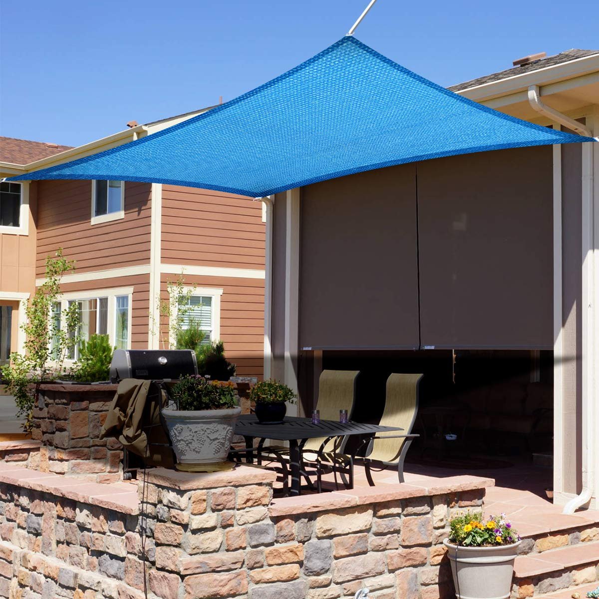 Large Outdoor Patio Rectangle Deck Sun Shade Sail 10' x 13' image 6