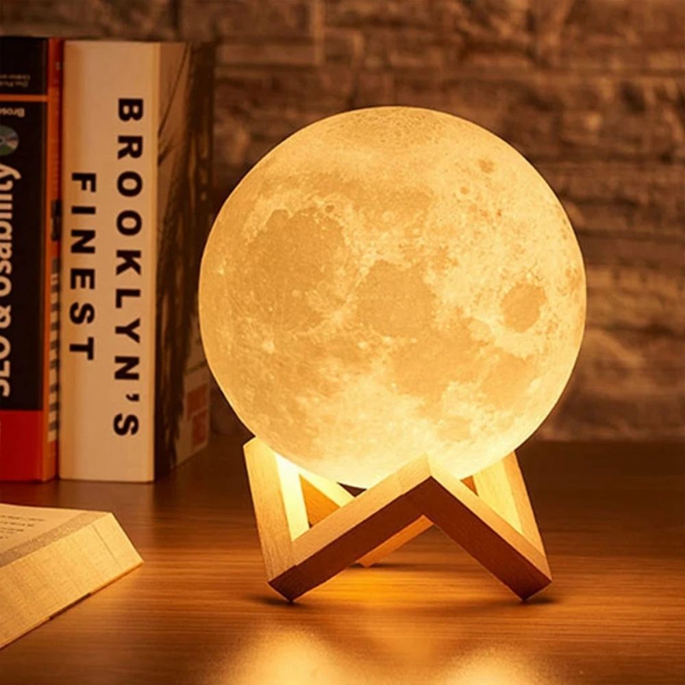 3D Moon LED Book Light – Portable Battery-Powered Night Lamp for Home Decor