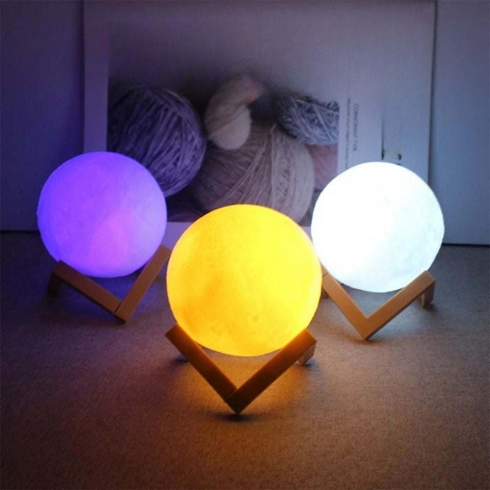 3D Moon LED Book Light – Portable Battery-Powered Night Lamp for Home Decor