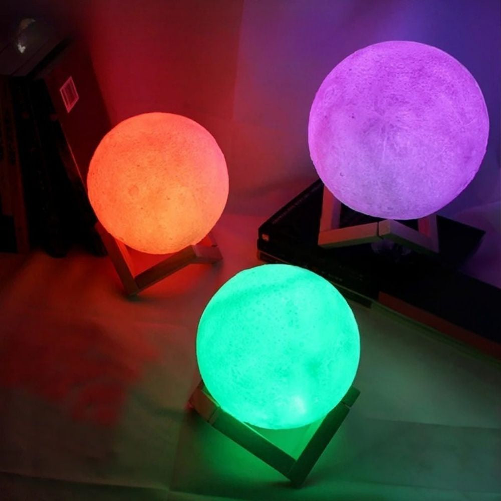 3D Moon LED Book Light – Portable Battery-Powered Night Lamp for Home Decor