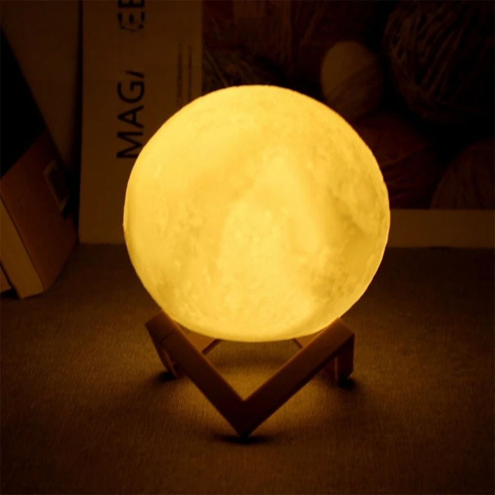 3D Moon LED Book Light – Portable Battery-Powered Night Lamp for Home Decor
