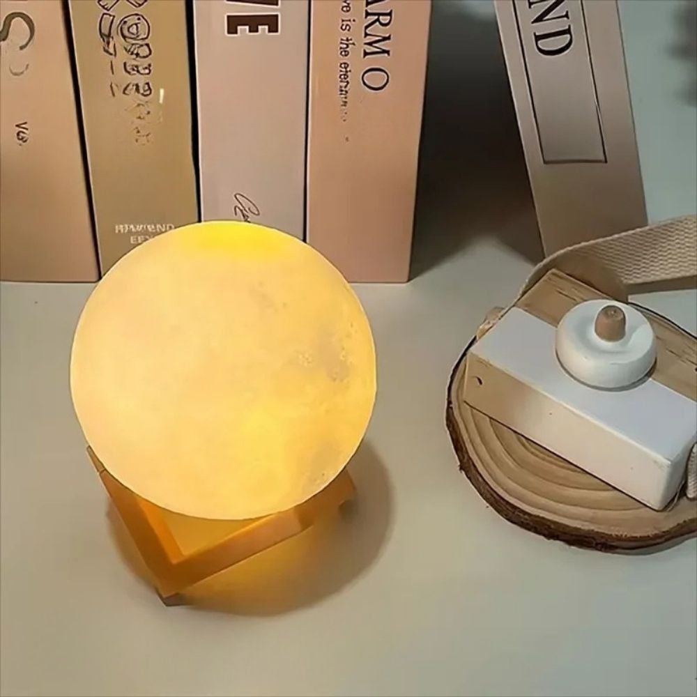 3D Moon LED Book Light – Portable Battery-Powered Night Lamp for Home Decor