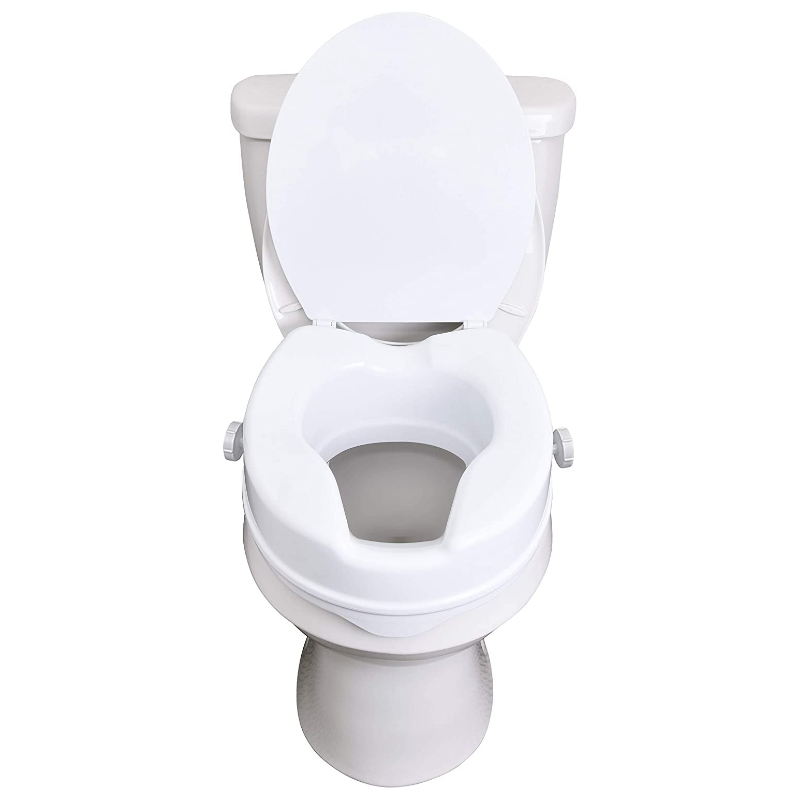 Clamp On Raised Handicap Toilet Seat Riser 4" image 0