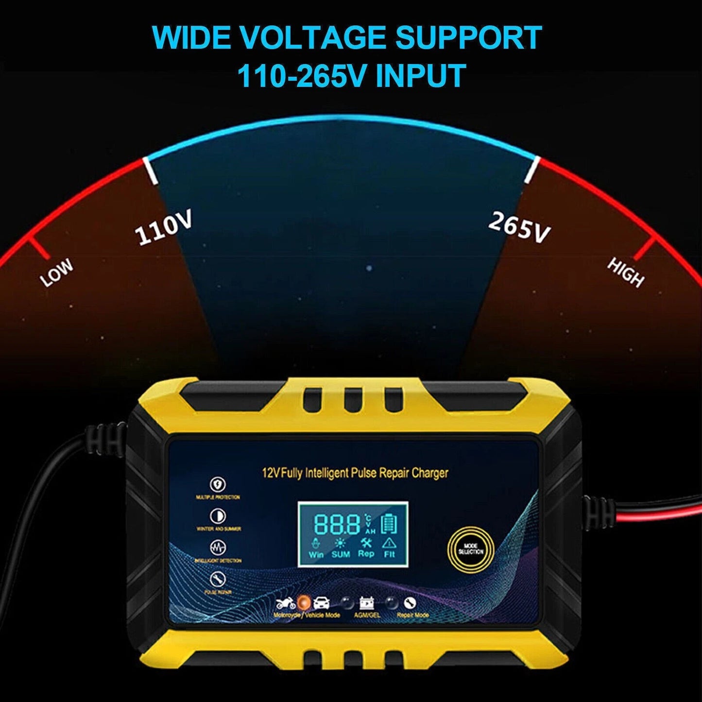 12V Portable Car Battery Charger Automatic image 3