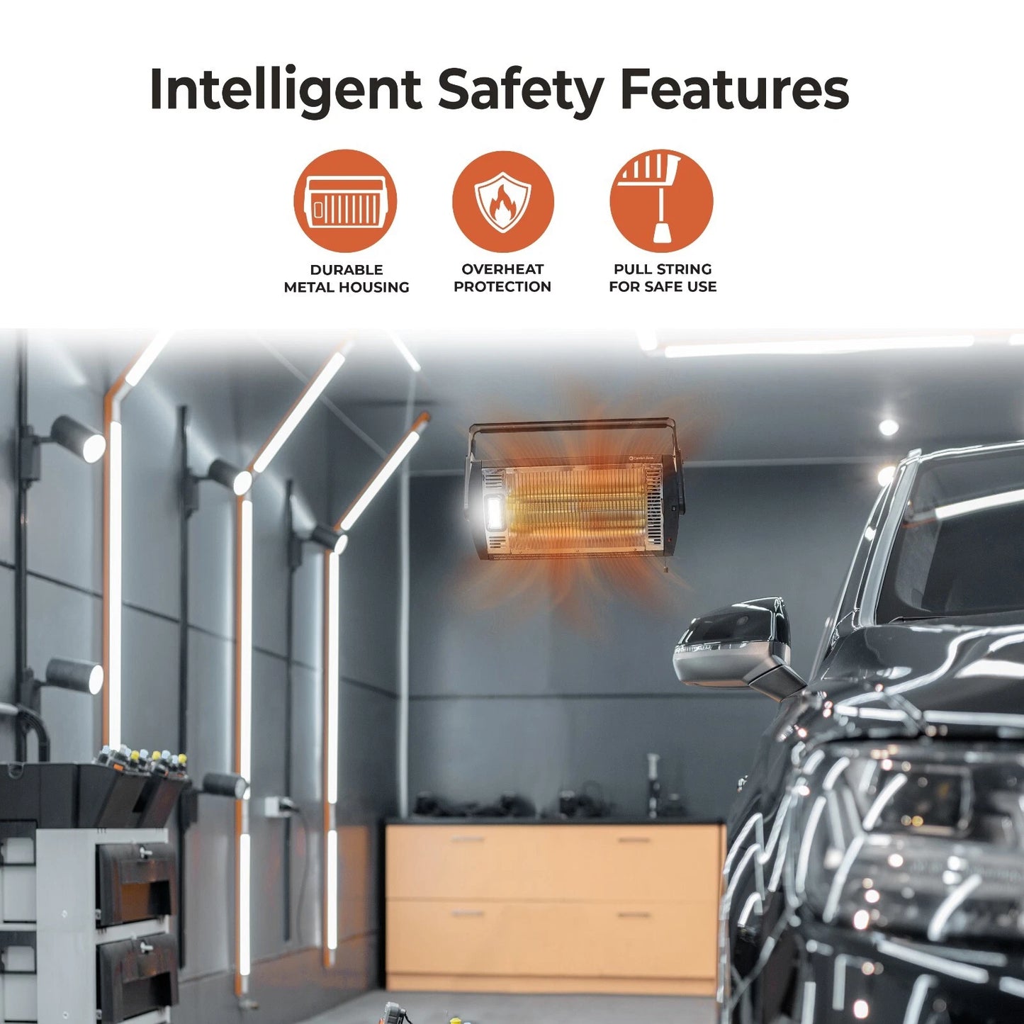 Wide Range Outdoor Electric Wall Mounted Infrared Patio Heater image 4