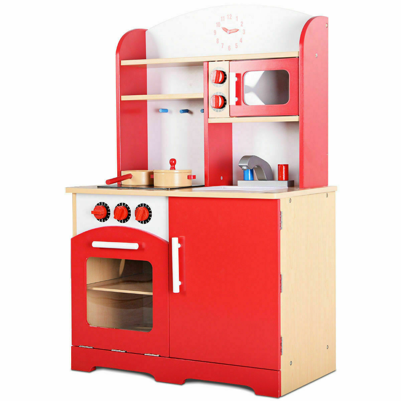 Ultimate Kids Wooden Play Toy Kitchen Set image 3