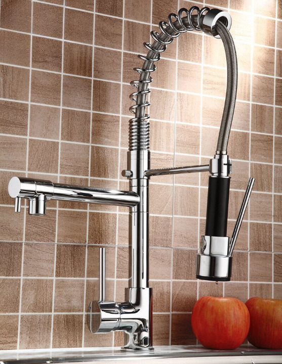 Kitchen Faucet Swivel Single Handle Sink Pull Down Sprayer Mixer Tap image 5
